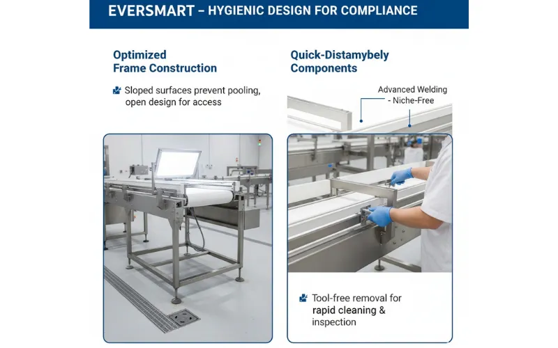 Sanitation Standards for Cooling Conveyor Systems: A Guide to FDA, USDA, and 3-A Compliance Sanitation Standards for Cooling Conveyor Systems: A Guide to FDA, USDA, and 3-A Compliance