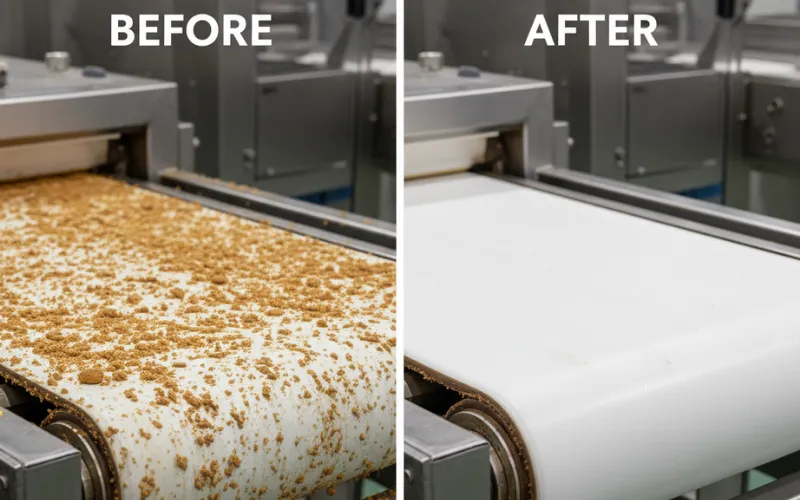 Carryback Elimination: Stop Product Loss & Allergen Cross-Contamination in Cooling Conveyors Carryback Elimination: Stop Product Loss & Allergen Cross-Contamination in Cooling Conveyors