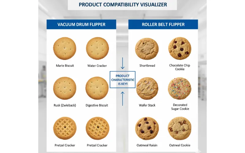 Vacuum Drum vs. Turnover Belt: Choosing the Right Biscuit Flipping Technology