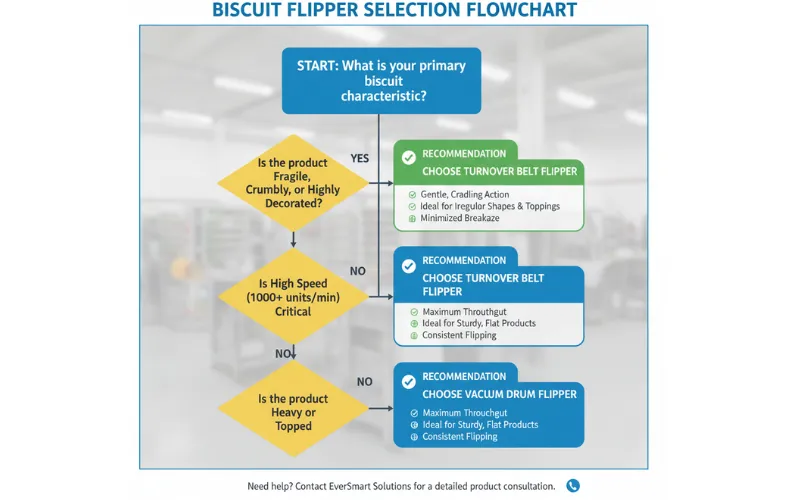 Vacuum Drum vs. Turnover Belt: Choosing the Right Biscuit Flipping Technology