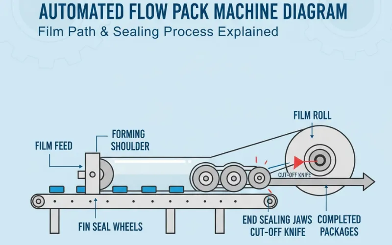Flow Pack Machine Guide: Rotary vs. Box Motion Sealing Jaws