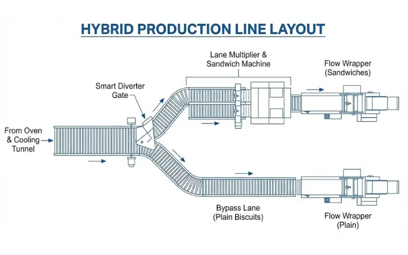 Industrial Biscuit Sandwiching: The 2026 Engineering Guide (ROI, Rheology & Hybrid Layouts) Industrial Biscuit Sandwiching: The 2026 Engineering Guide (ROI, Rheology & Hybrid Layouts)