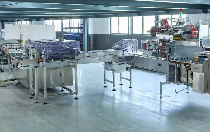 Fully Automatic Multi-Lane Biscuit On-Edge Flow Packaging Machine Fully Automatic Multi-Lane Biscuit On-Edge Flow Packaging Machine