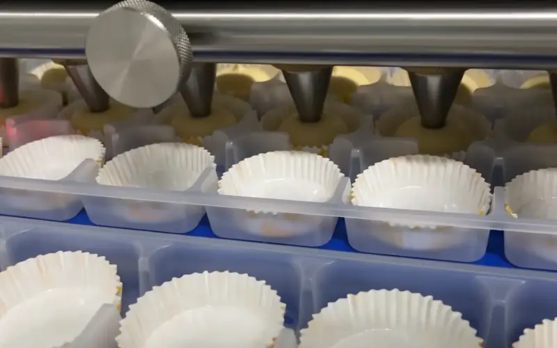 How Industrial Cupcakes Are Made | Automatic Cupcake Depositor Machine How Industrial Cupcakes Are Made | Automatic Cupcake Depositor Machine